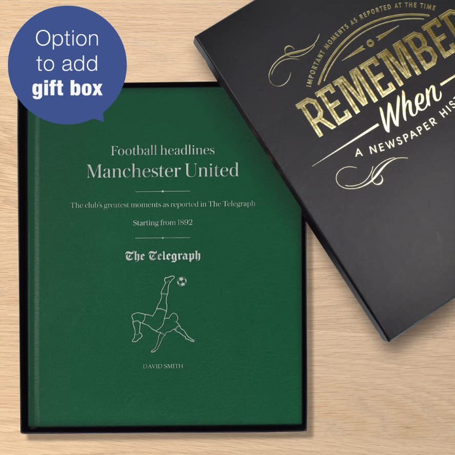 Premium Personalized Special Edition Football Newspaper Book - Unique Gift for Sports Fans - Perfect for Birthdays, Anniversaries & Memorabilia Collectors