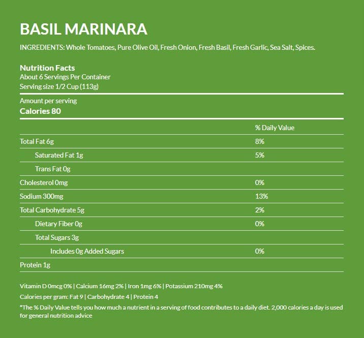 Hoboken Farms Basil Marinara Sauce - Authentic Italian Pasta Sauce for Spaghetti, Pizza & Cooking - Gluten-Free, Non-GMO Premium Tomato Sauce for Home Chefs & Italian Food Lovers