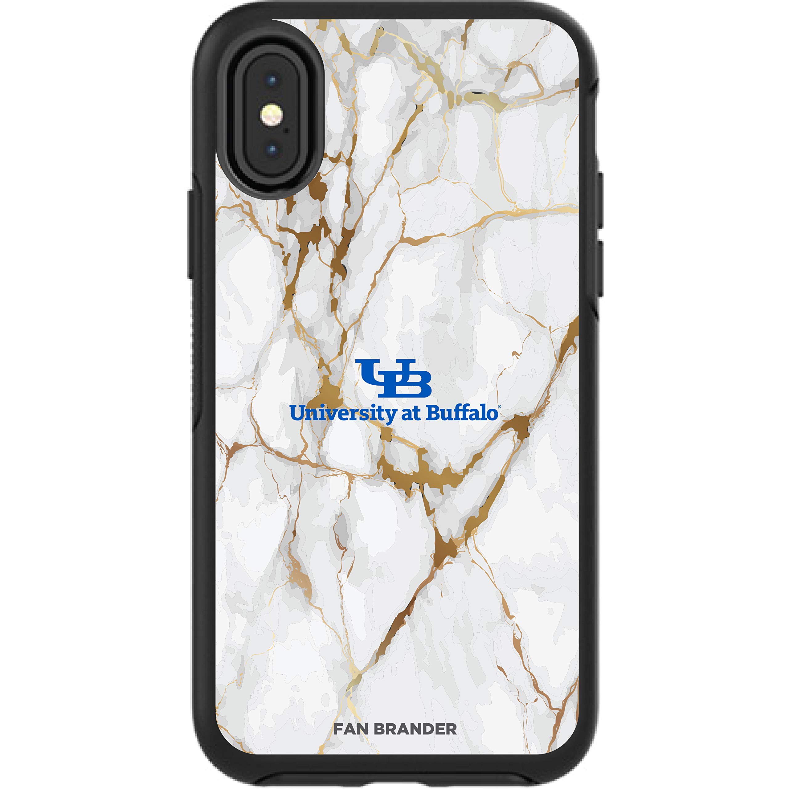 NCAA OtterBox Symmetry Phone Case Compatible with Apple iPhone - White Marble Design | Durable Protection for College Sports Fans | Perfect for Game Day & Everyday Use