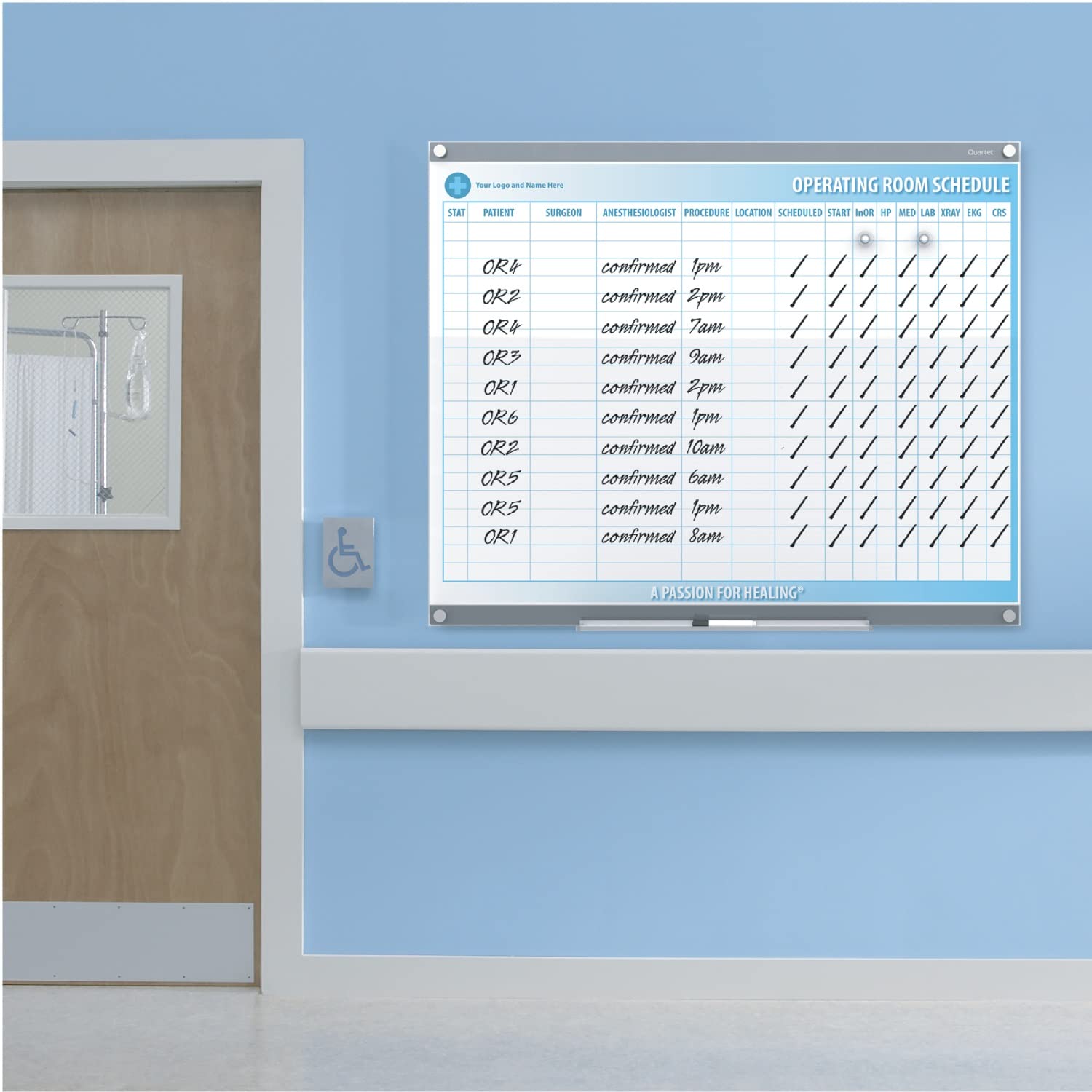 Quartet 3' x 2' Magnetic Glass Whiteboard - Dry Erase Board with Customizable Templates & Infinity White Surface (GI3624) - Perfect for Office Meetings, Classroom Teaching, and Home Organization