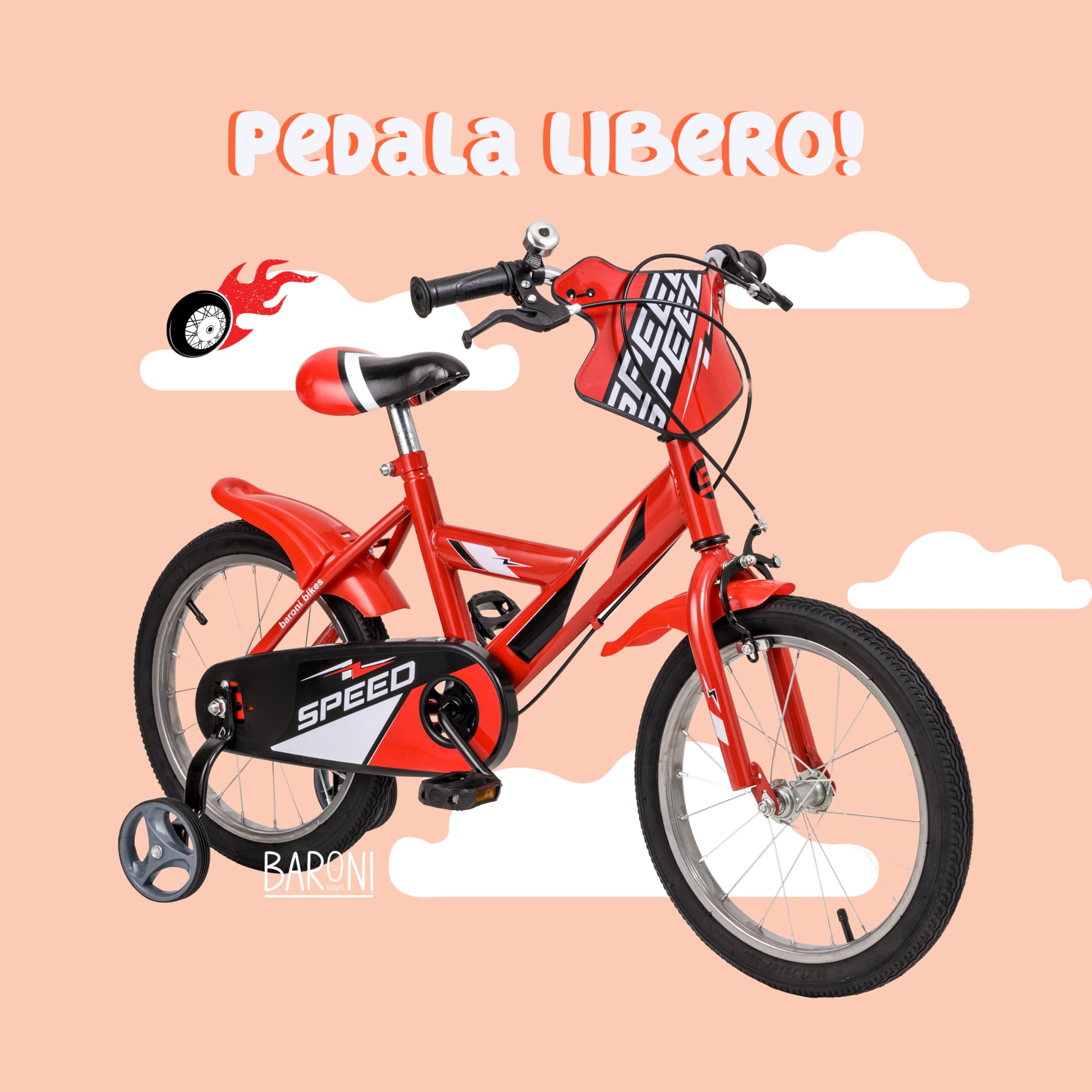 Baroni Kids Bicycle with Training Wheels - 12