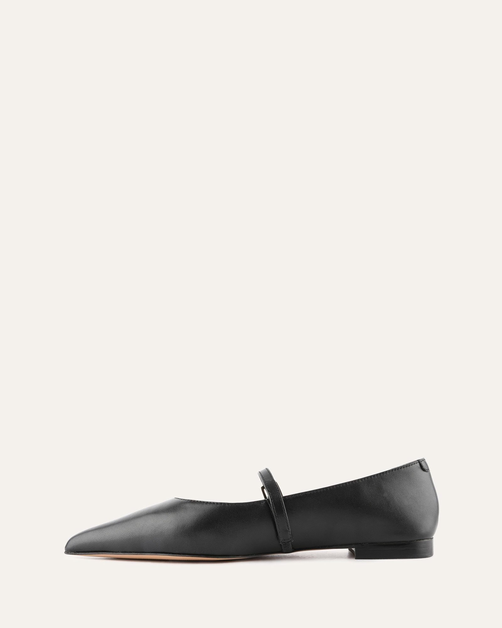 DILARIA Women's Black Leather Dress Flats - Comfortable & Stylish Shoes for Work, Office, and Formal Occasions