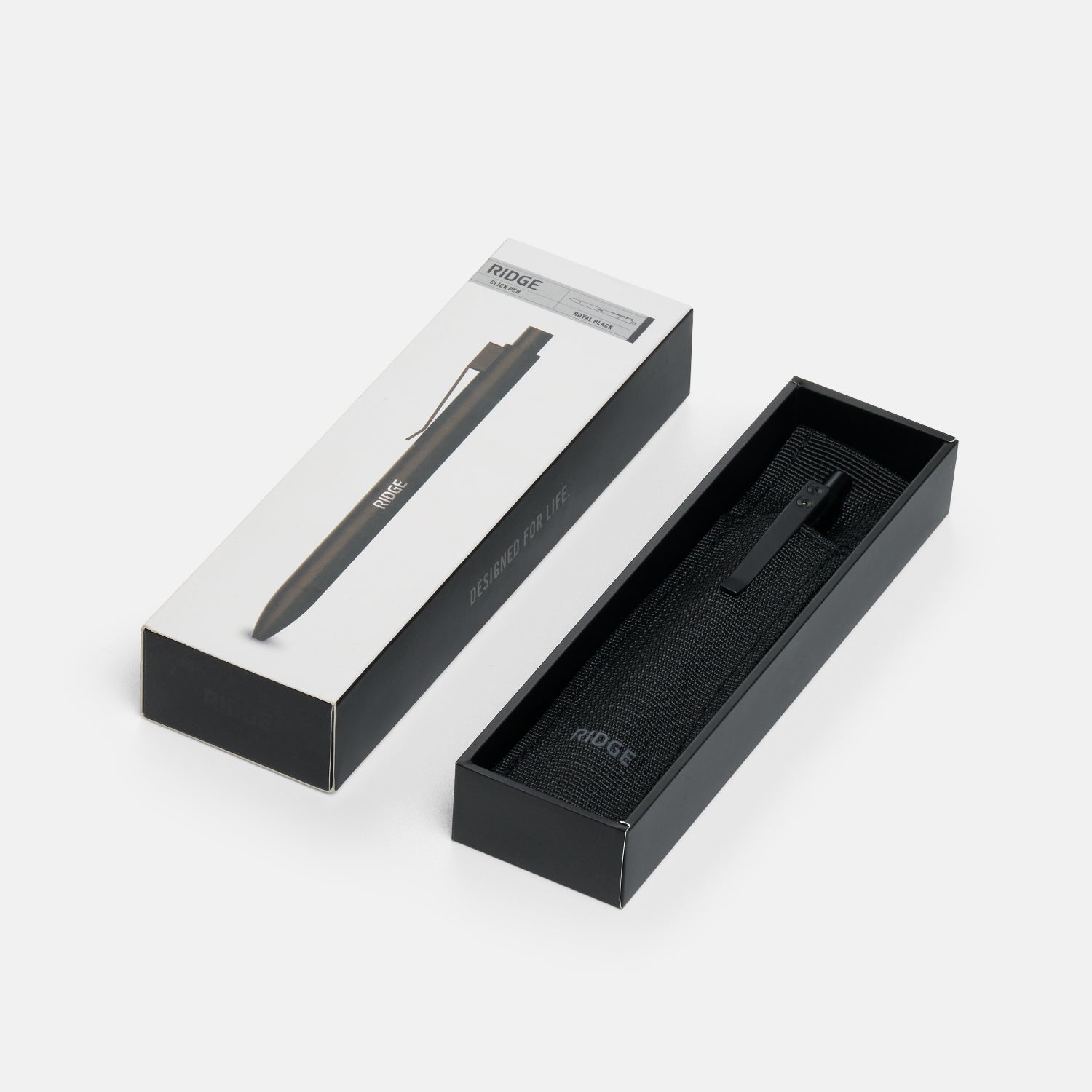 Premium Ridge Click Pen - Royal Black Elegant Ballpoint Pen for Smooth Writing | Perfect for Office, School & Everyday Use
