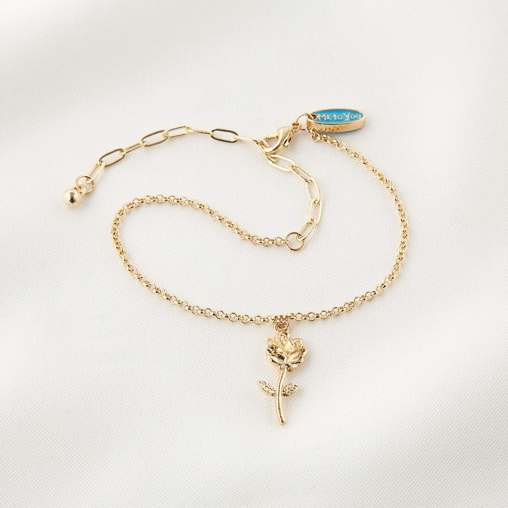 Me to You AGJ01026 Beautiful Rose Bracelet - Elegant Jewelry Gift for Women, Perfect for Valentine's Day, Anniversary & Special Occasions