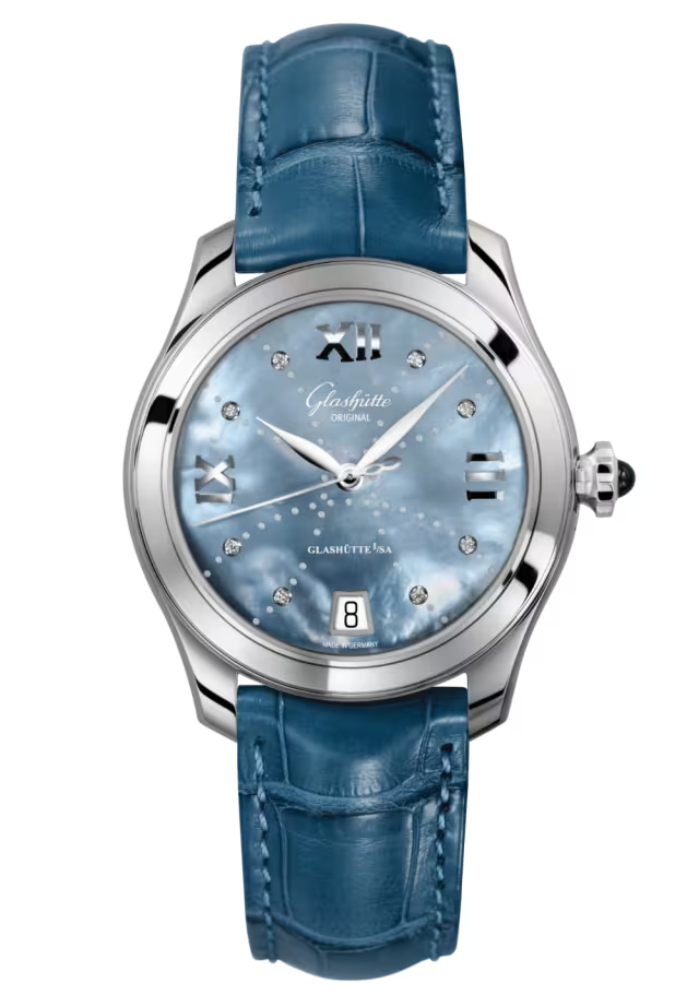 Glashutte Original Serenade Stainless Steel Diamond Ladies Watch - Elegant Luxury Timepiece for Women, Perfect for Formal Events & Special Occasions