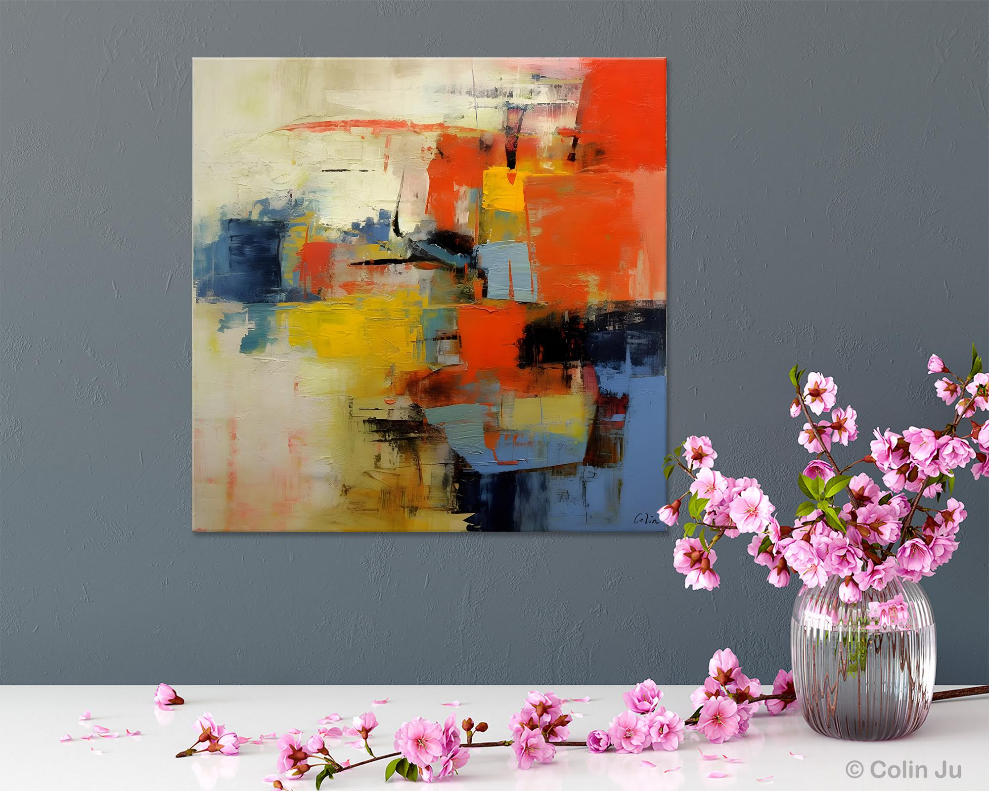 Abstract Wall Paintings | Contemporary Large Canvas Art | Hand-Painted Original Artwork for Dining Room Decor | Modern Home & Office Wall Decor