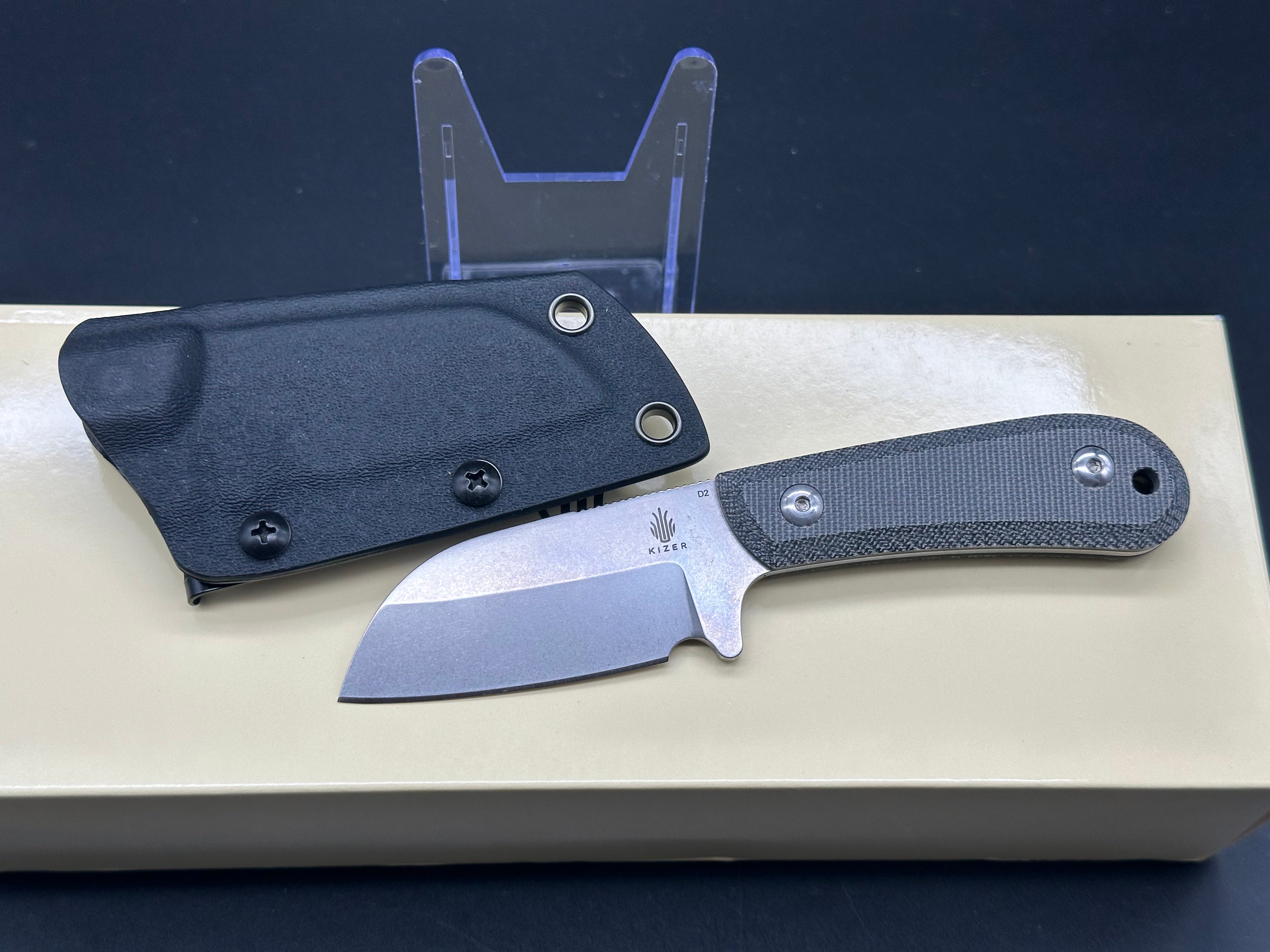 Kizer Cutlery 1062A1 Tyler Barnes Deckhand Fixed Blade Knife - 2.95