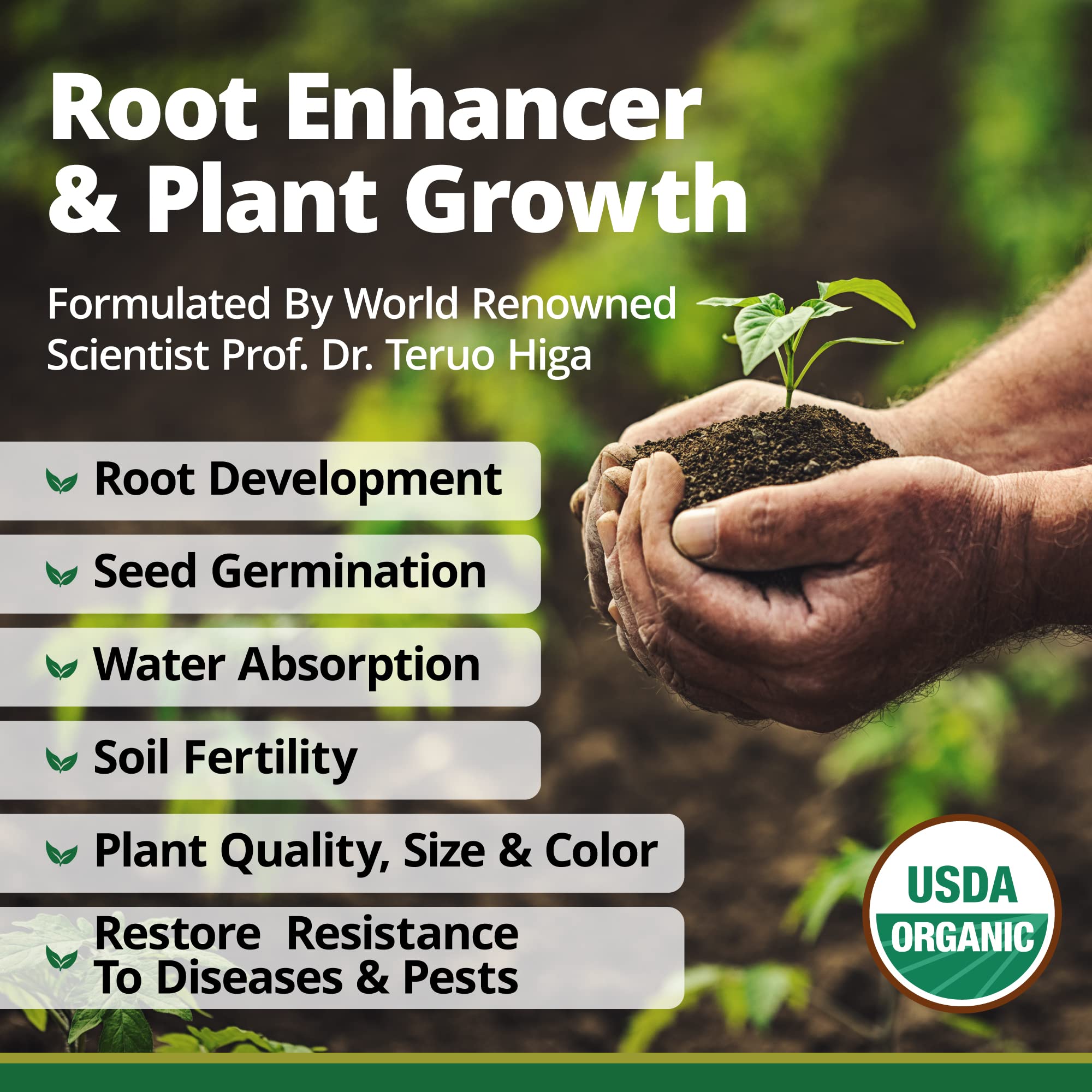 TeraGanix EM-1 Microbial Inoculant Concentrate - 1 Gallon (2 Pack) | Organic Soil Conditioner & Root Enhancer for Plants | Liquid Probiotic Boosts Seed Germination | Ideal for Gardens, Hydroponics & Lawn Care | Perfect for Indoor & Outdoor Plant Growth