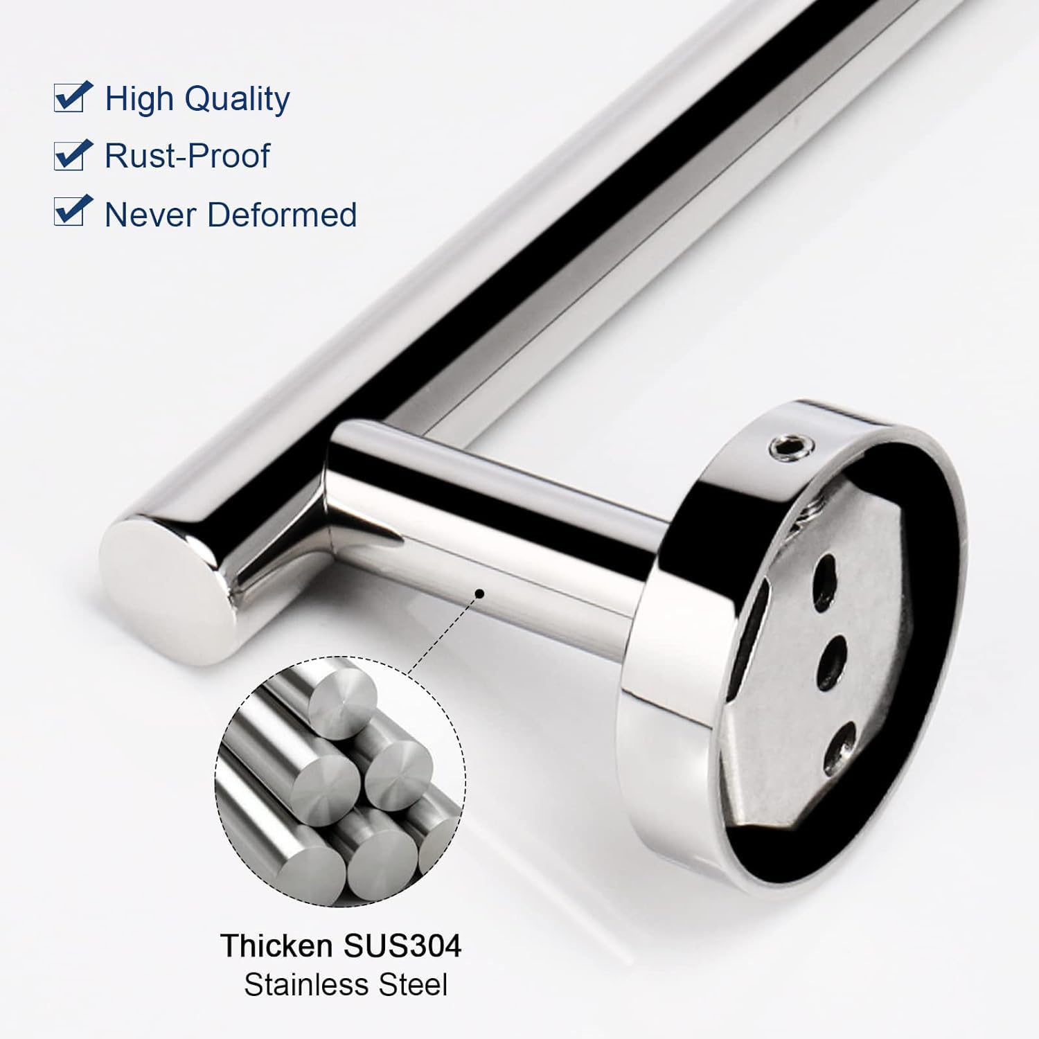 Premium 304 Stainless Steel Toilet Paper Holder & Hand Towel Rack Set - 2-Piece Wall Mounted Bathroom Hardware for Kitchen & Bathroom (Chrome Finish) - Perfect for Modern Homes & Luxury Hotels