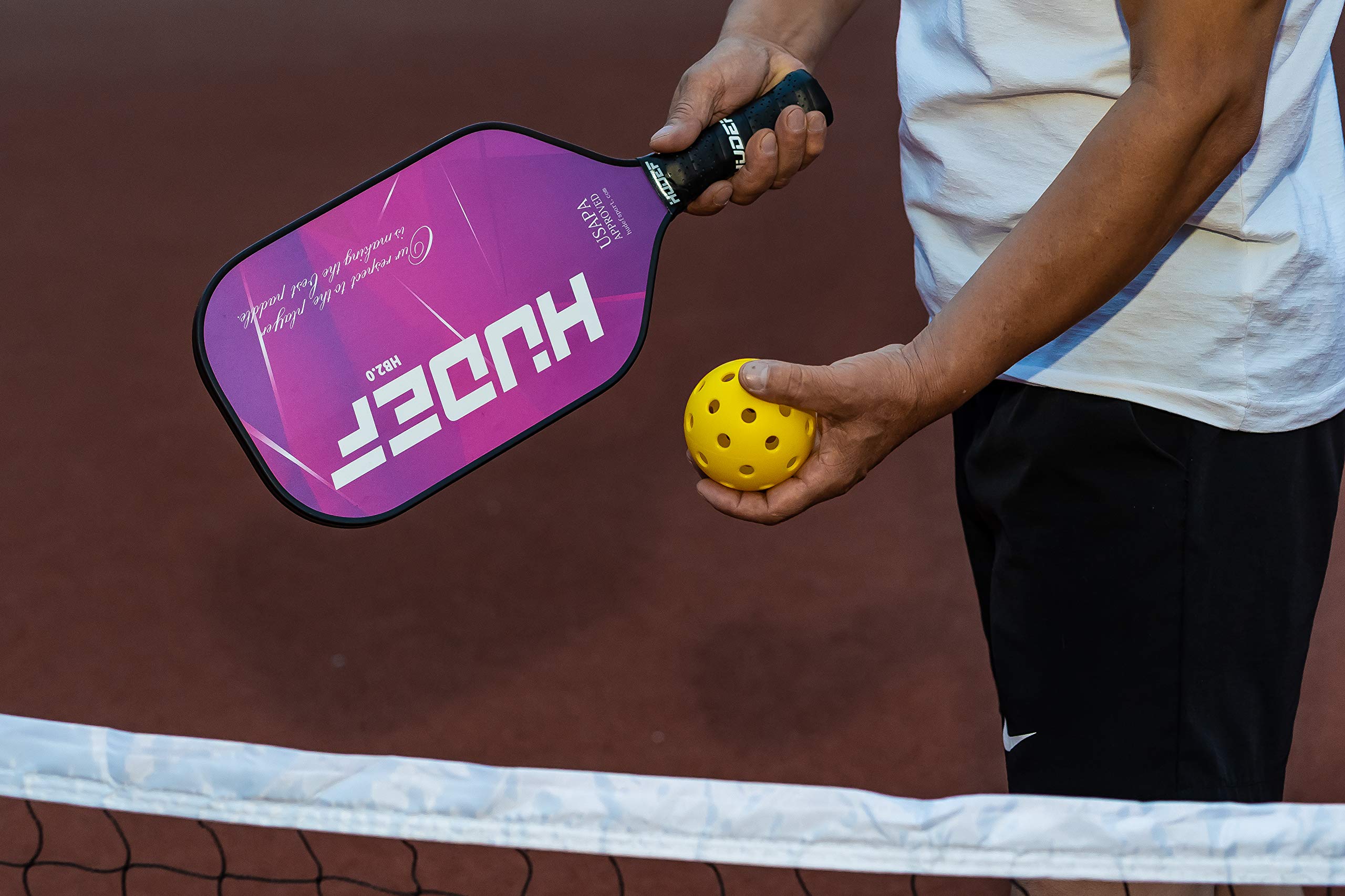 Premium Graphite Carbon Fiber Pickleball Paddle with PP Honeycomb Core - USAPA Approved Elongated Racket for Competitive Play | Perfect for Tournaments, Outdoor Games & Recreational Pickleball