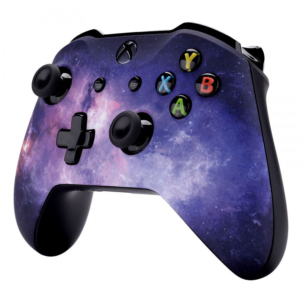 eXtremeRate Nebula Galaxy Soft Touch Front Housing Shell for Xbox One S X Game Controller - Durable & Comfortable Grip for Gaming Enthusiasts - Perfect for Long Gaming Sessions & Competitive Play