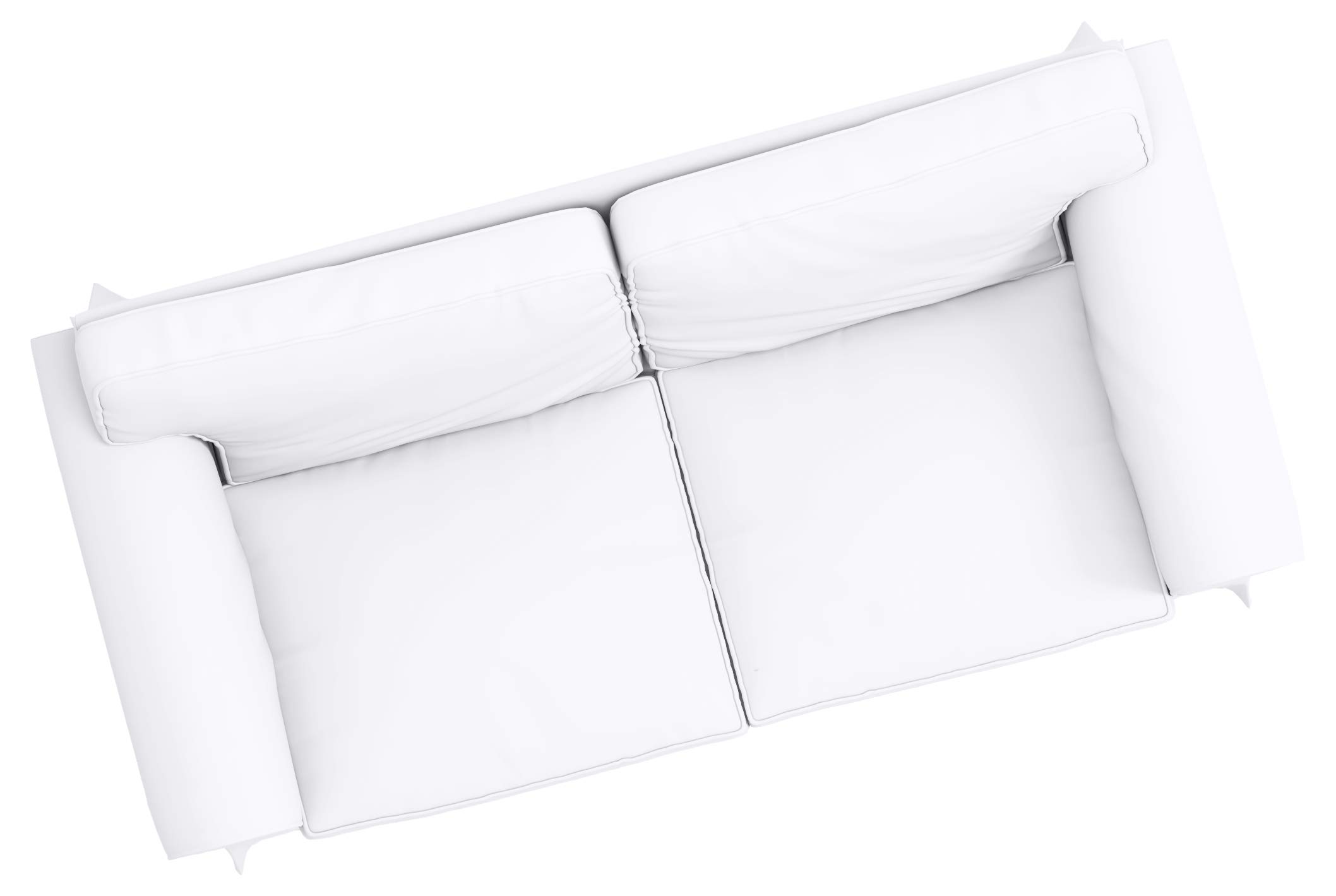 Durable Heavy Cotton Ektorp Loveseat Cover Replacement - Custom Fit for IKEA Ektorp Sofa Slipcover (White) | Perfect for Living Room, Bedroom & Home Decor
