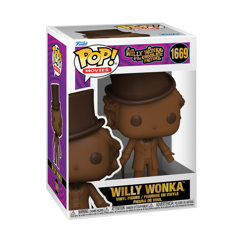 Funko Pop Movies 1669 Willy Wonka Chocolate Bar Collectible Figure with Protector - Perfect for Movie Fans, Collectors, and Gift Giving