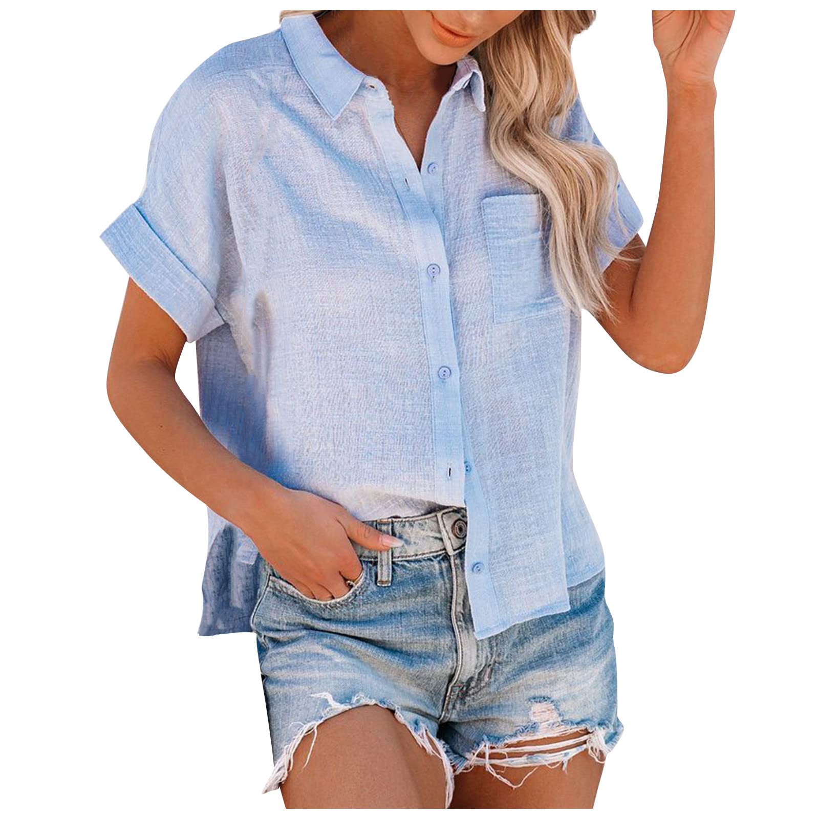 Sexy Plus Size Red Cotton Tunic Tops for Women - Sleeveless Boyfriend Tank Top & Work Blouse - White Collar Button Down Shirt for Office, Casual Wear & Sleepwear - Perfect with Leggings for Work, Lounge & Horror Movie Nights