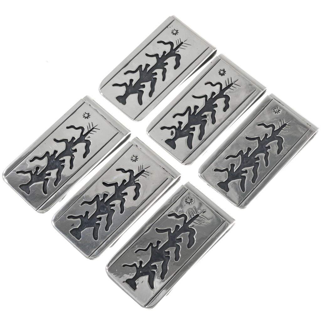 Authentic Navajo Overlaid Silver Money Clip with Traditional Cornstalk Pattern - Handmade Native American Wallet Accessory for Men | Perfect for Gifts, Collectors, and Everyday Use