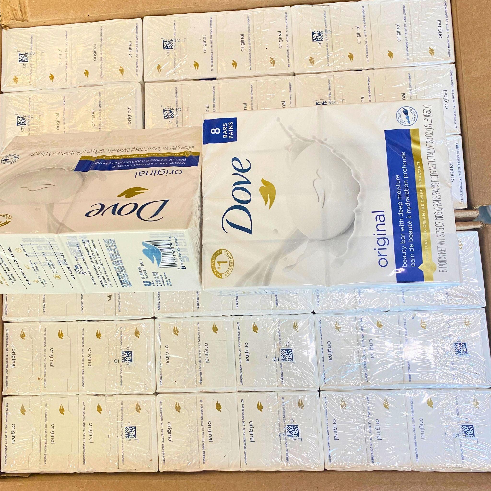 Dove Original Beauty Bar with Deep Moisture - 46 Pack | Moisturizing Soap for Dry Skin | Perfect for Daily Shower, Travel & Gym Use
