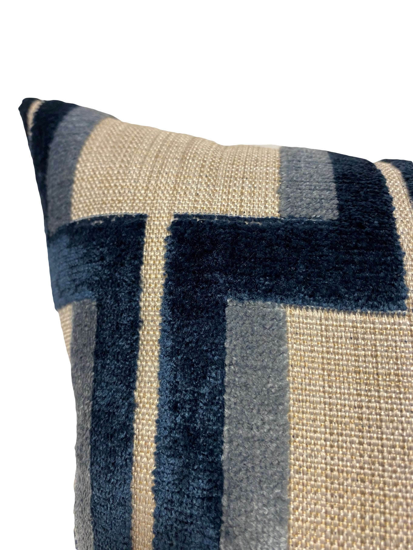 Wyndham Indigo Geometric Throw Pillow 17x17 - Stylish Decorative Cushion Cover for Sofa, Bed & Home Decor - Perfect for Living Room, Bedroom & Dorm