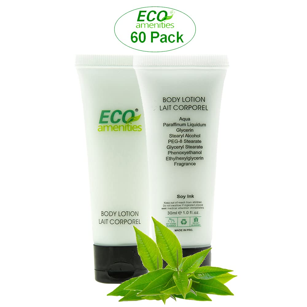 Eco-Friendly Hotel Shampoo & Travel Size Body Lotion Bulk Set - 120 PCS (60 Kits) | Biodegradable Travel Toiletries for Hotels, Guests & Hospitality Industry - Perfect for Hotels, Spas, Airbnb & Travel Essentials