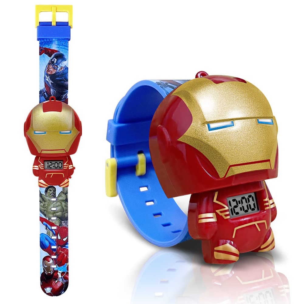 econoLED Kids Watch - Adjustable Superhero Sports Watch for Boys & Girls | Waterproof Digital Wristwatch with LED Light | Perfect Gift for Birthday, Christmas, Easter | Ideal for Outdoor Play, School & Daily Activities
