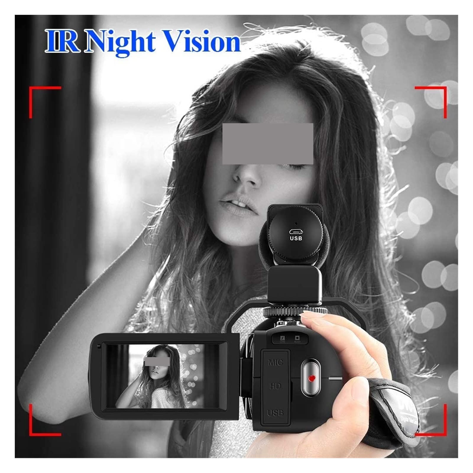 AUBEST 4K 56MP Digital Video Camera Camcorder with Night Vision - Live Streaming Webcam, Vlog & Photography Recorder - Includes 128GB SD Card & Nero Software - Perfect for YouTube, TikTok, Travel Vlogging & Home Security Monitoring