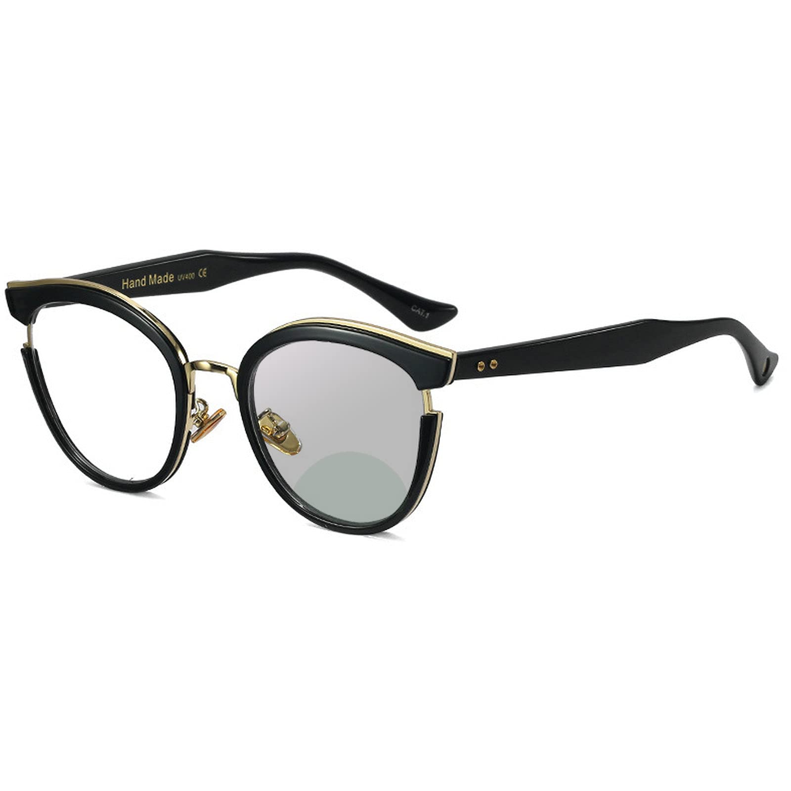 Vintage Round Bifocal Photochromic Reading Glasses for Men & Women - Anti-Fatigue Transition Sunglasses for Presbyopia - Perfect for Reading, Driving & Outdoor Activities