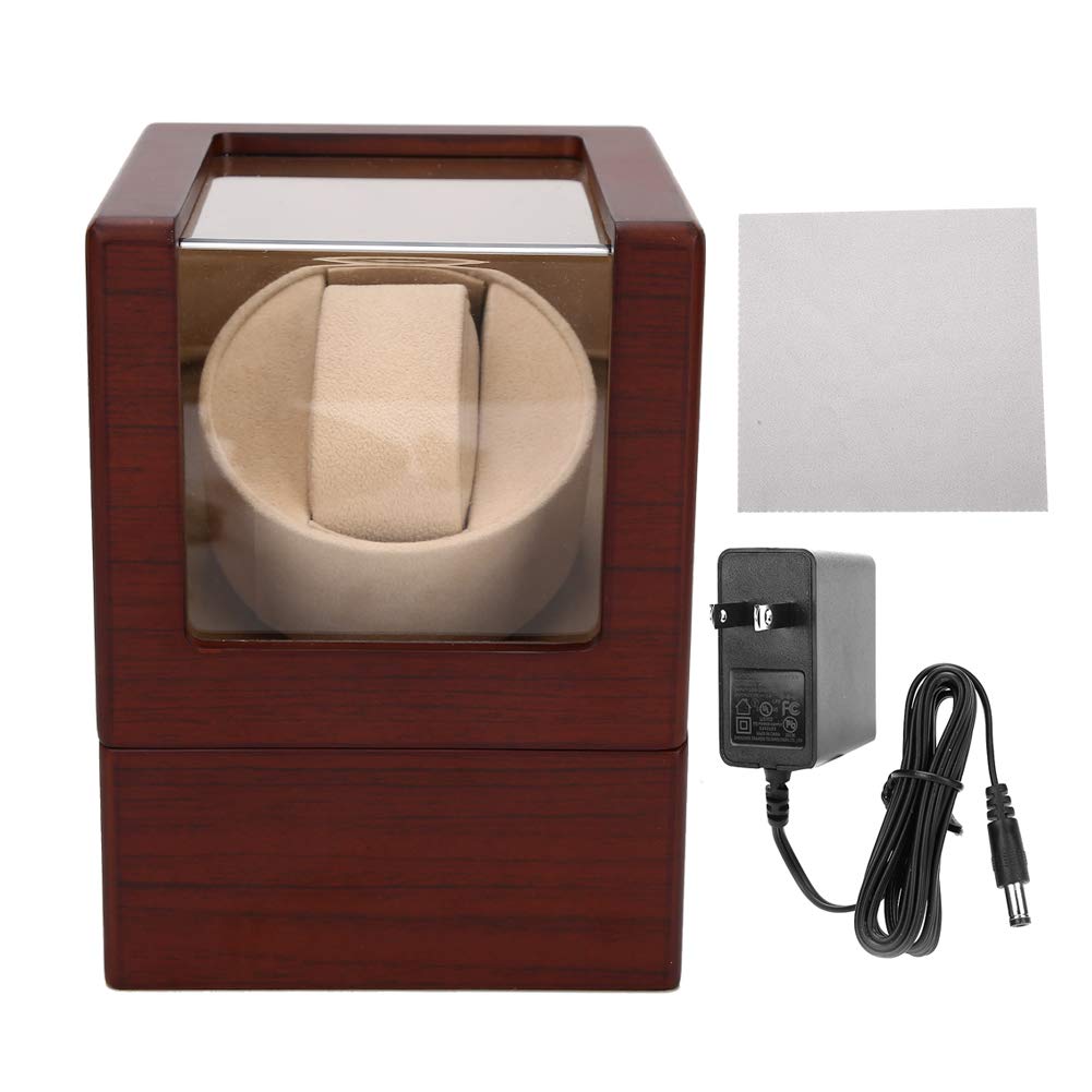 Premium Automatic Watch Winder for Men - Super Quiet Motor with Flexible Watch Pillows | US Plug | Perfect for Rolex, Omega & Luxury Watch Storage | Display & Protect Your Collection at Home/Office
