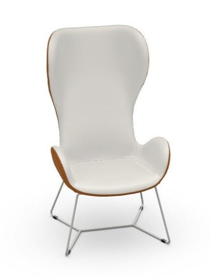Midj Dalia PE M TS Sled Base Lounge Chair - Modern Outdoor Patio Furniture for Poolside, Garden, and Deck Relaxation