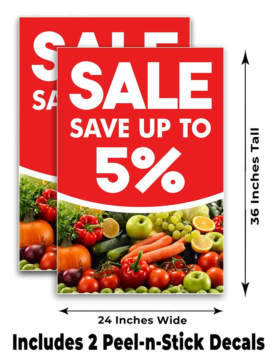 24x36 Vinyl Decal Pack of 2 - Grocery Store Special Offer for Windows & Walls