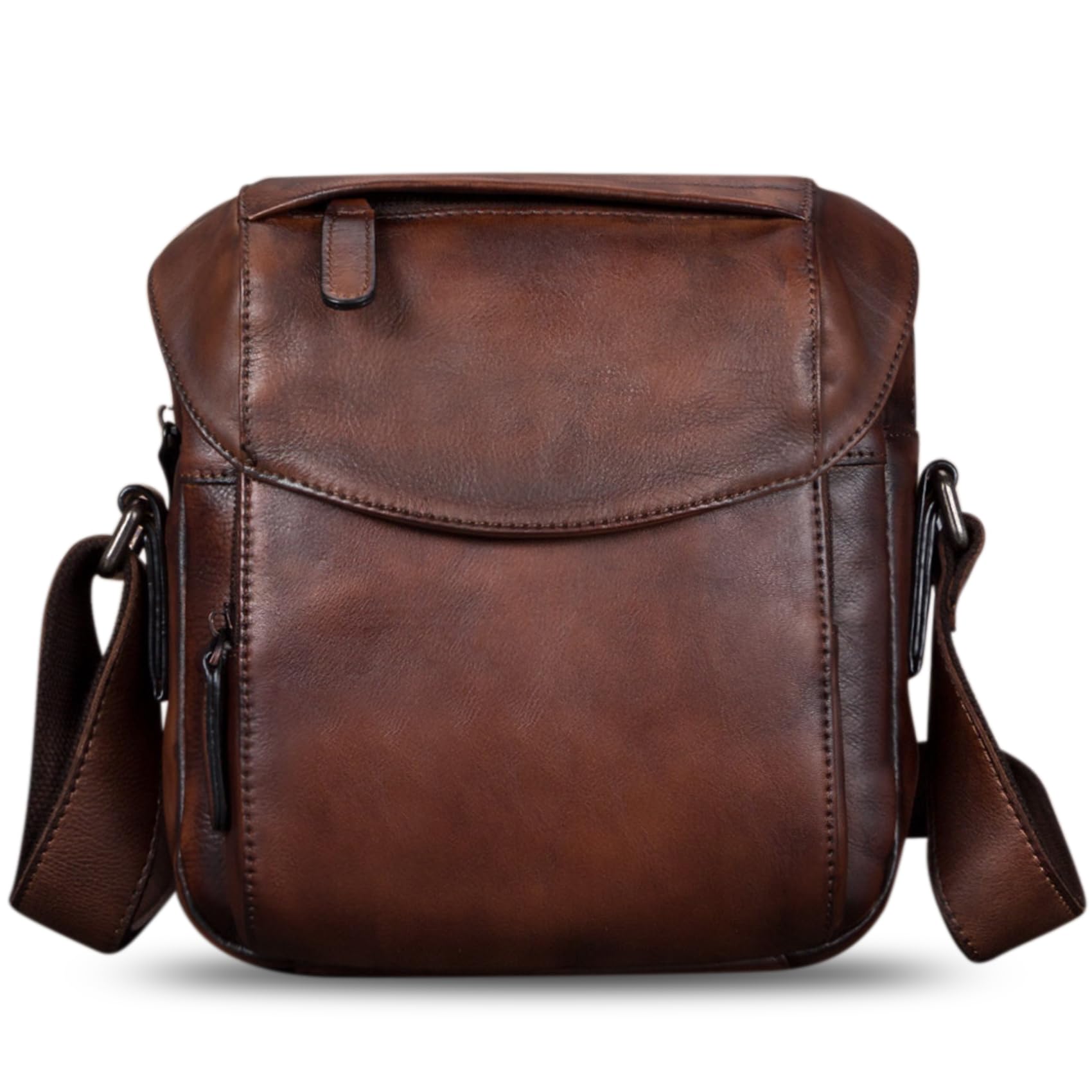 Genuine Leather Messenger Bag for Men - Crossbody Shoulder Satchel Bag - Business Work & Casual Daypack - Perfect for Office, Travel & Daily Commute