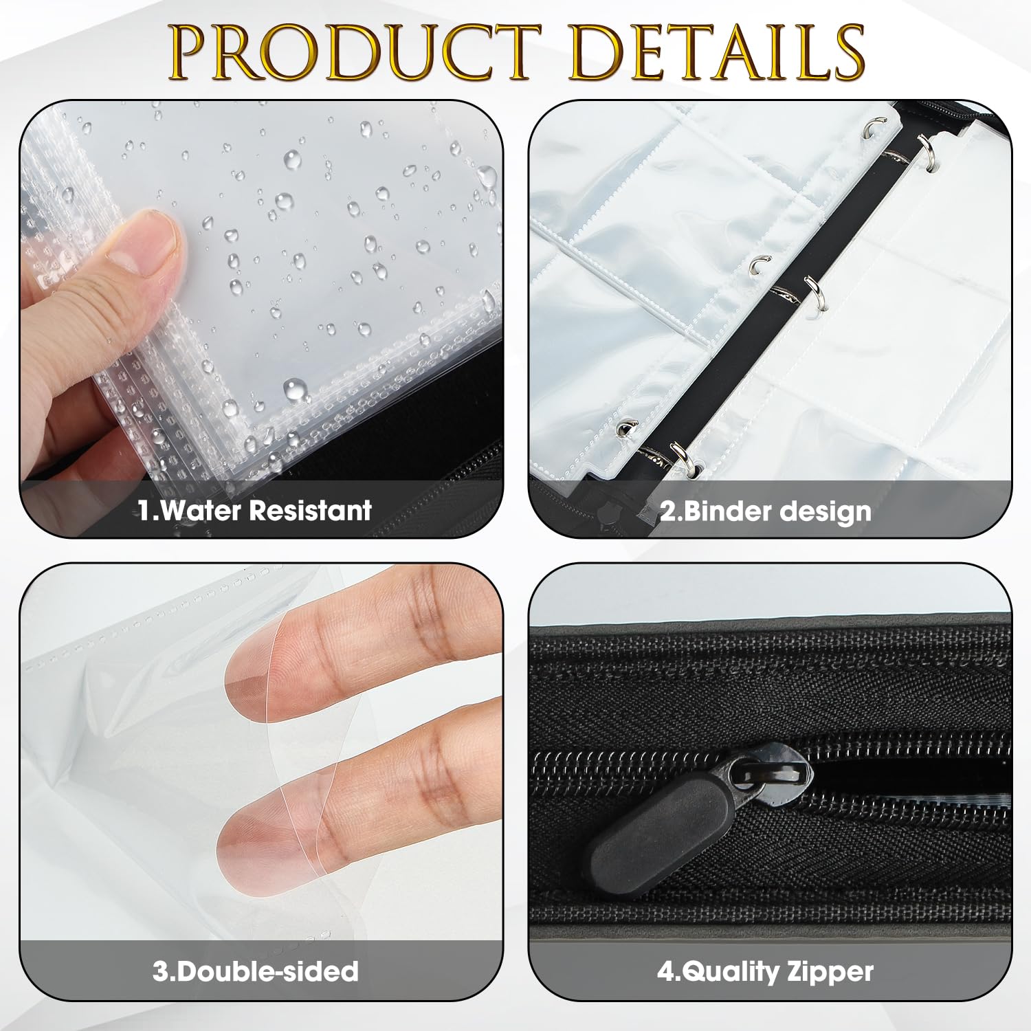 JoyHood 900-Capacity Trading Card Binder - 9-Pocket Premium Card Album Holder for TCG, MTG, Pokemon, Yu-Gi-Oh & OPCG Collectors (Black) - Perfect for Card Storage, Organization & Gaming Tournaments