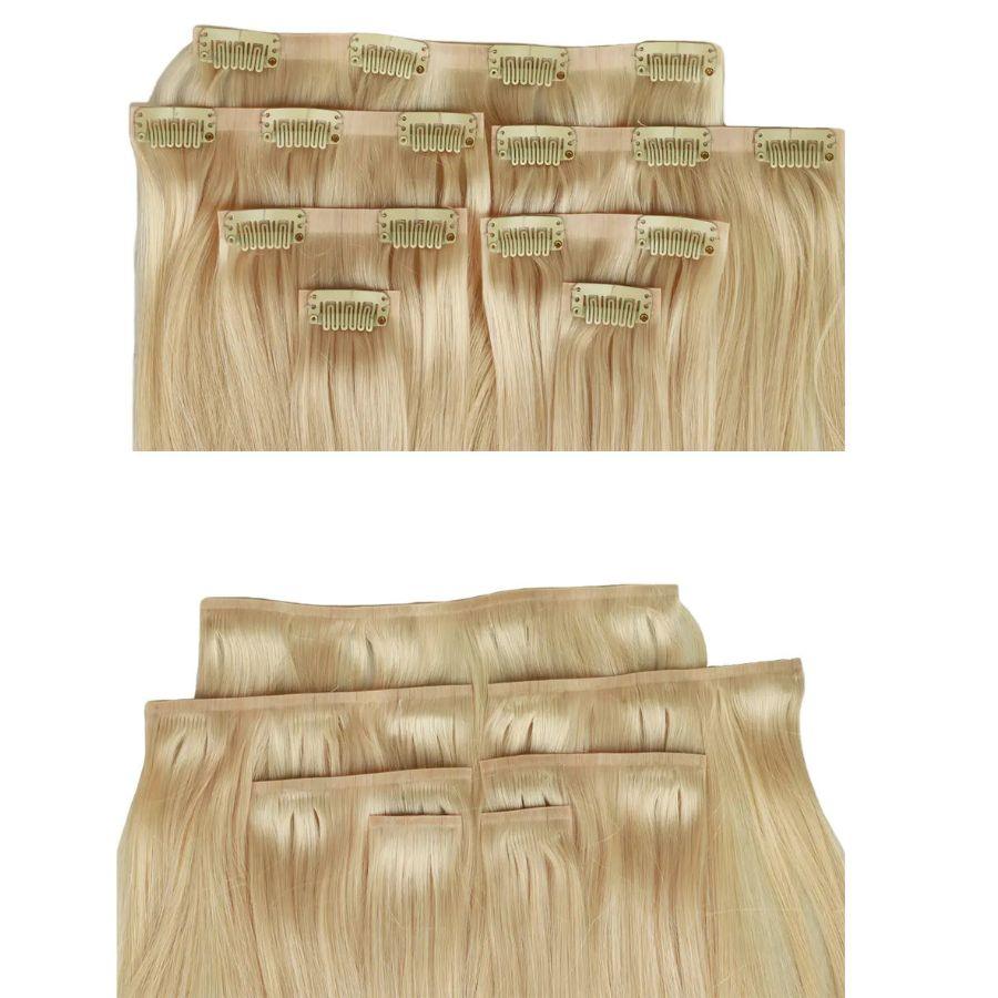 WOWANGEL 613# Blonde Seamless Clip In Hair Extensions - 24