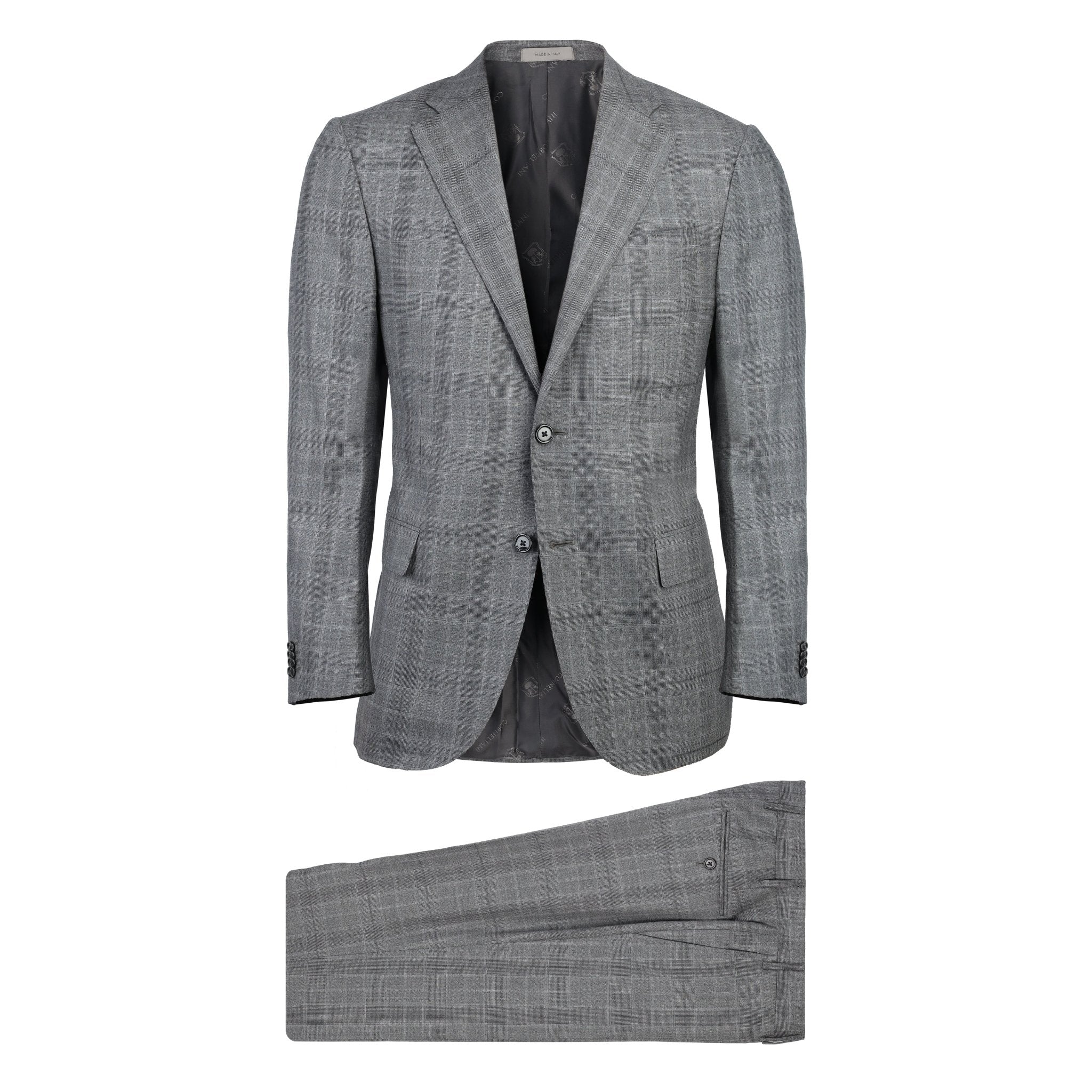 Premium CORNELIANI Slim Fit Wool Suit - Mid Grey Twill Leader for Business & Formal Occasions | Office Wear, Weddings & Professional Events