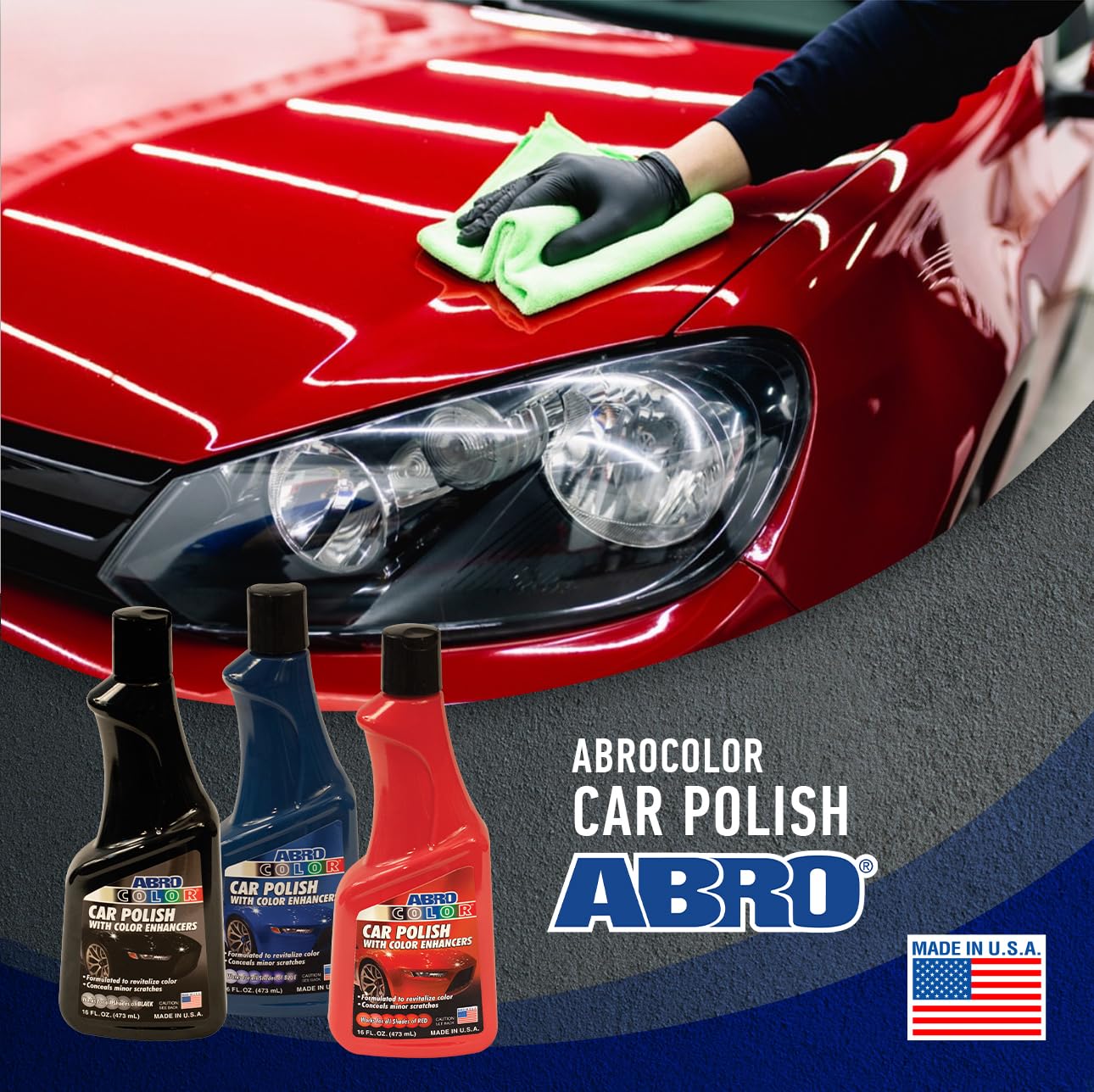 ABRO Green Car Polish: Scratch Remover & Paint Repair Restorer Wax for Vehicles, 16oz Polishing Compound for Car Detailing - Perfect for DIY Car Care and Professional Auto Detailing