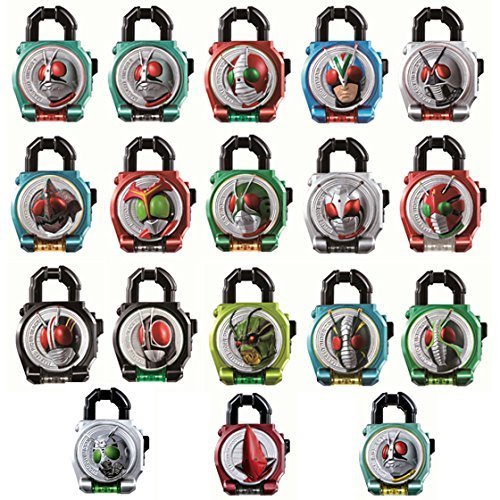 Bandai Kamen Rider Gaim Sound Lock Seed Series Capsule Lock Seeds Showa Rider Legend Set - Collectible Action Figure Toys for Anime Fans & Gift for Japanese Tokusatsu Lovers - Perfect for Display, Cosplay and Role Play Scenes