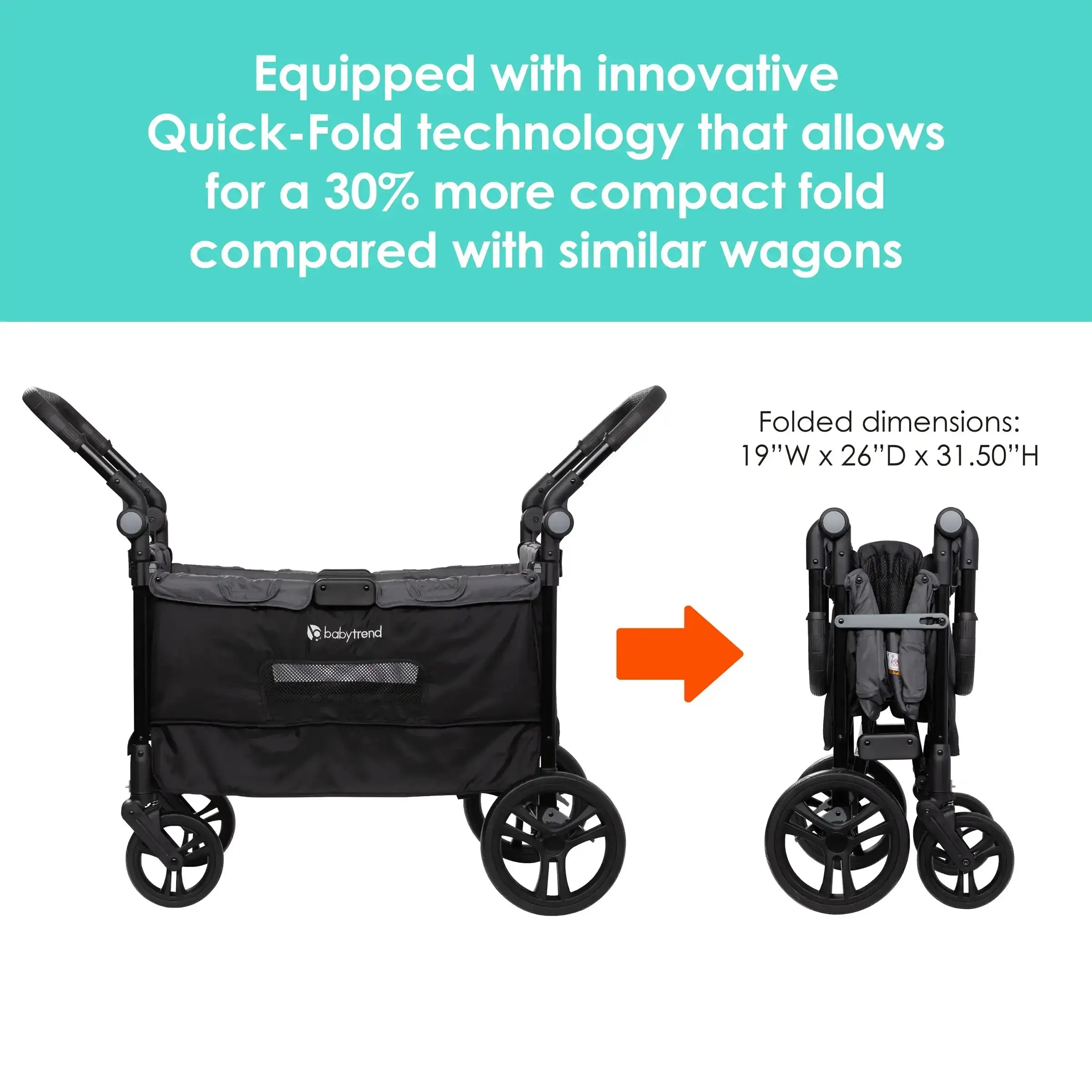 Quest 3-in-1 Stroller Wagon - Desert Black (Walmart Exclusive) | Versatile Baby Stroller & Wagon Combo for Shopping, Beach Trips & Family Outings