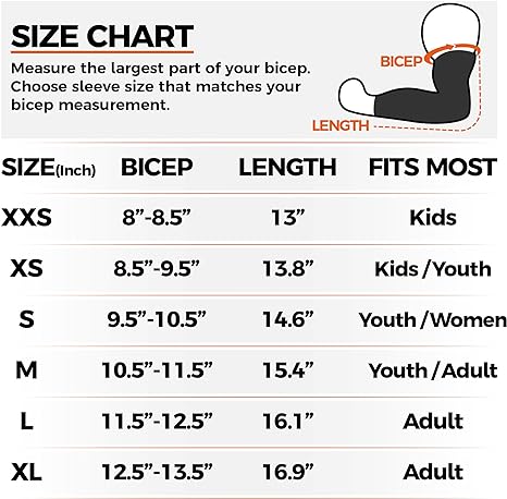 COOLOMG Sports Compression Arm Sleeves - Breathable UV Protection for Football, Volleyball, Baseball, Basketball (Adult & Youth Sizes SP017BK) - Perfect for Training, Games & Outdoor Activities