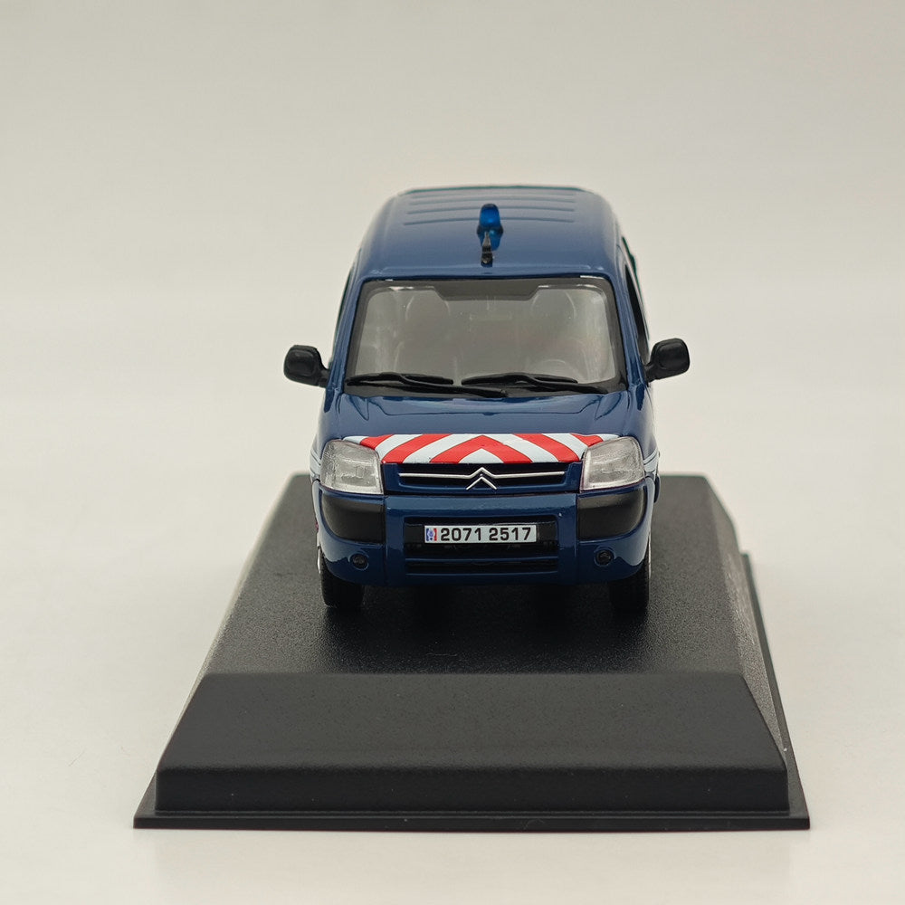 1/43 Scale Norev CITROEN BERLINGO 2007 Gendarmerie Police Diecast Model Car - Blue Collectible Vehicle for Display & Gift (French Police Car Collection)