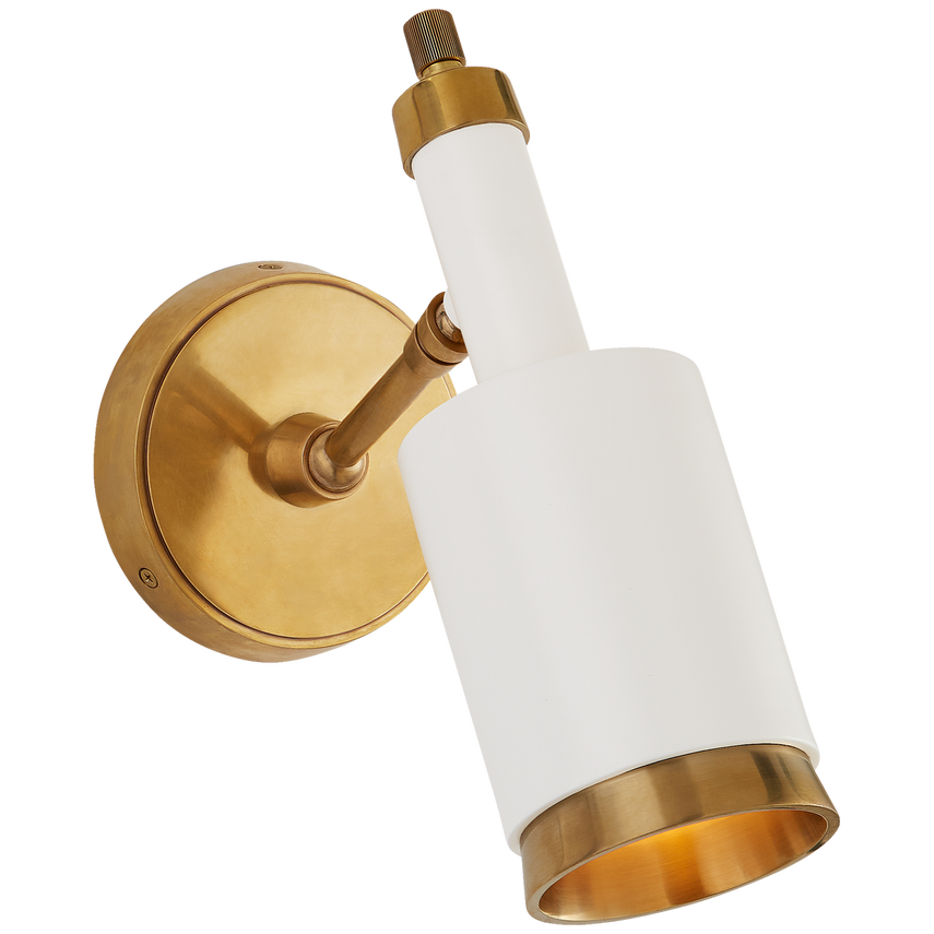 Archer Small Articulating Wall Light in Antique Brass - Adjustable Swing Arm Sconce for Bedroom, Hallway & Outdoor Porch Lighting