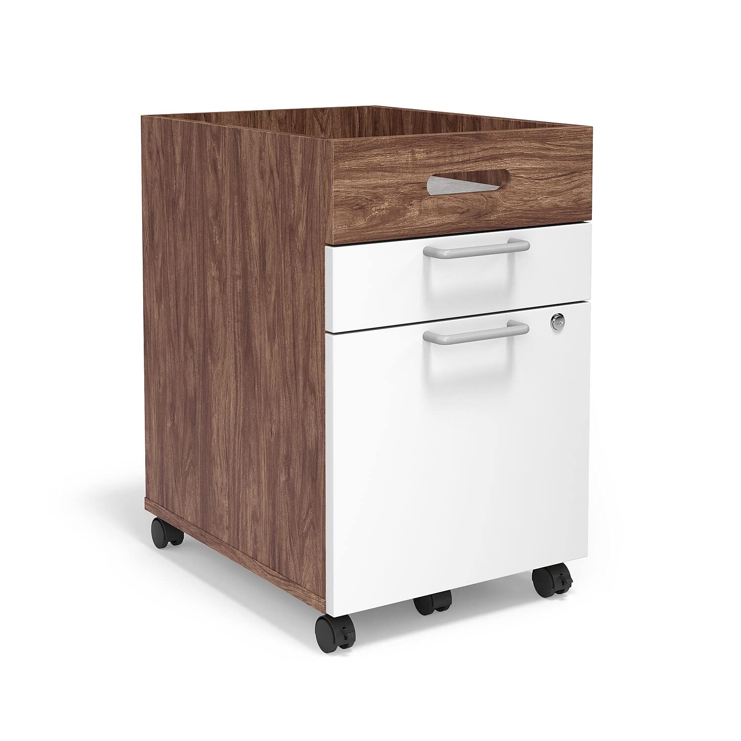 2-Drawer Vertical File Cabinet with Wheels - Mobile Pedestal Storage for Office Documents & Supplies - Perfect for Home Office, Classroom, or Workspace Organization
