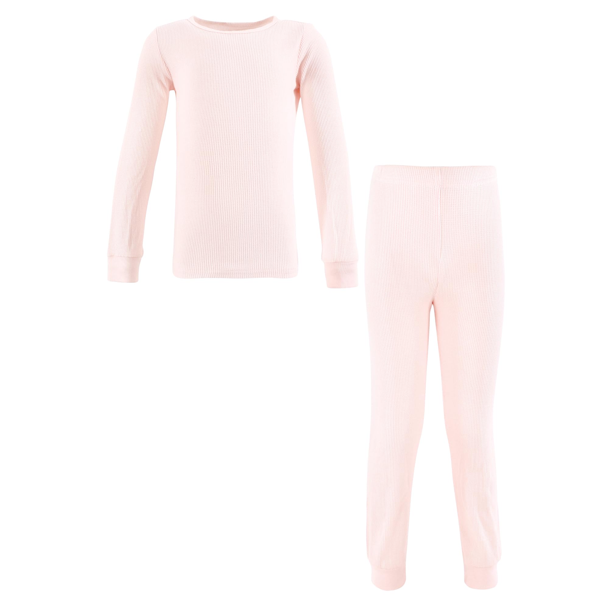 Hudson Baby Unisex Thermal Long Underwear Set - Soft Pink | Warm Winter Base Layer for Infants & Toddlers | Perfect for Cold Weather, Outdoor Activities & Sleepwear