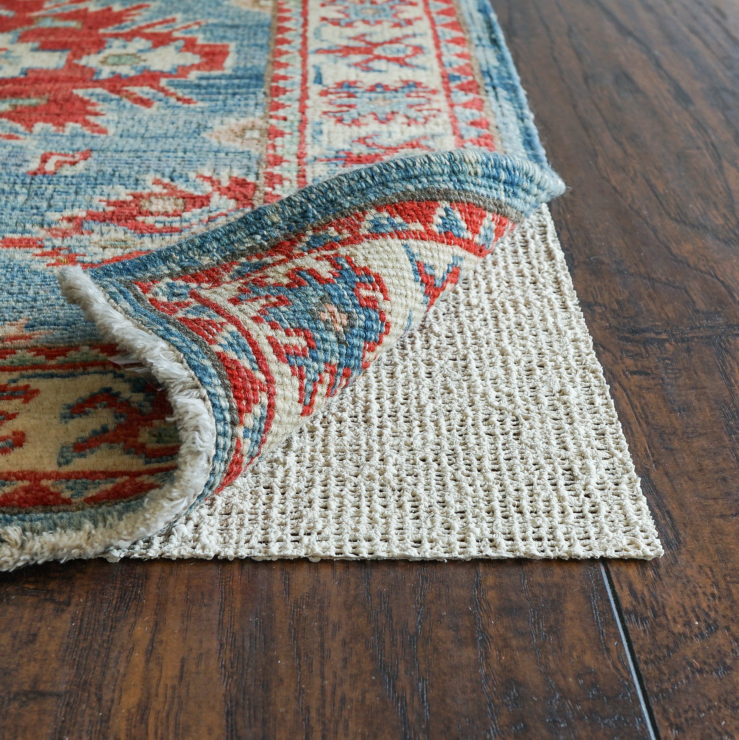 RUGPADUSA Eco-Friendly Non-Slip Rug Pad - 10' Square Natural Rubber & Jute Rug Underlay, 1/16