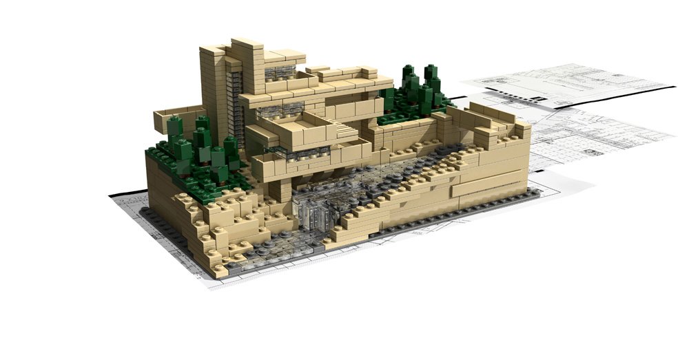 LEGO Architecture Fallingwater 21005 Building Blocks Set - Frank Lloyd Wright Inspired Model Kit for Adults & Teens - Perfect for Home Office Decor & Architecture Enthusiasts
