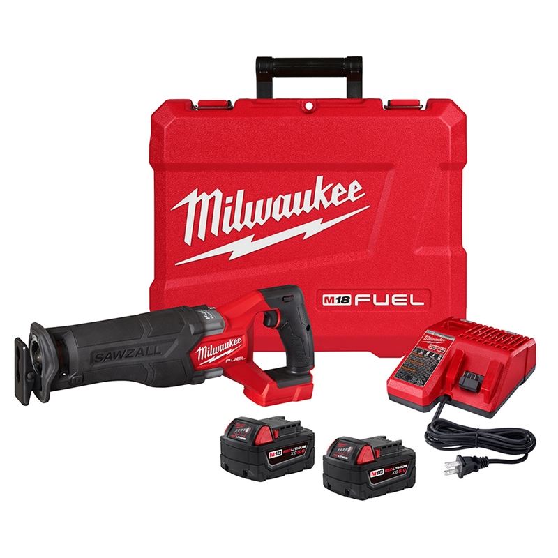 M18 FUEL 18V Brushless Cordless Reciprocating Saw Kit (2821-22) - Powerful Cutting Tool for Construction, Demolition & DIY Projects