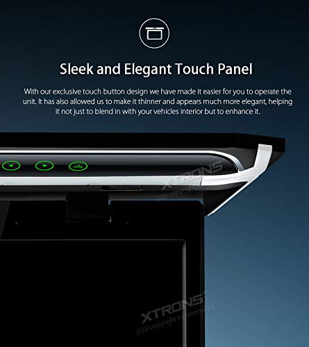 XTRONS® 15.6 Inch Ultra-Thin FHD 1080P Car Overhead Monitor with HDMI Port & IR Headphones - Roof Mounted TFT Screen for Rear Seat Entertainment in SUVs, Vans and Family Vehicles