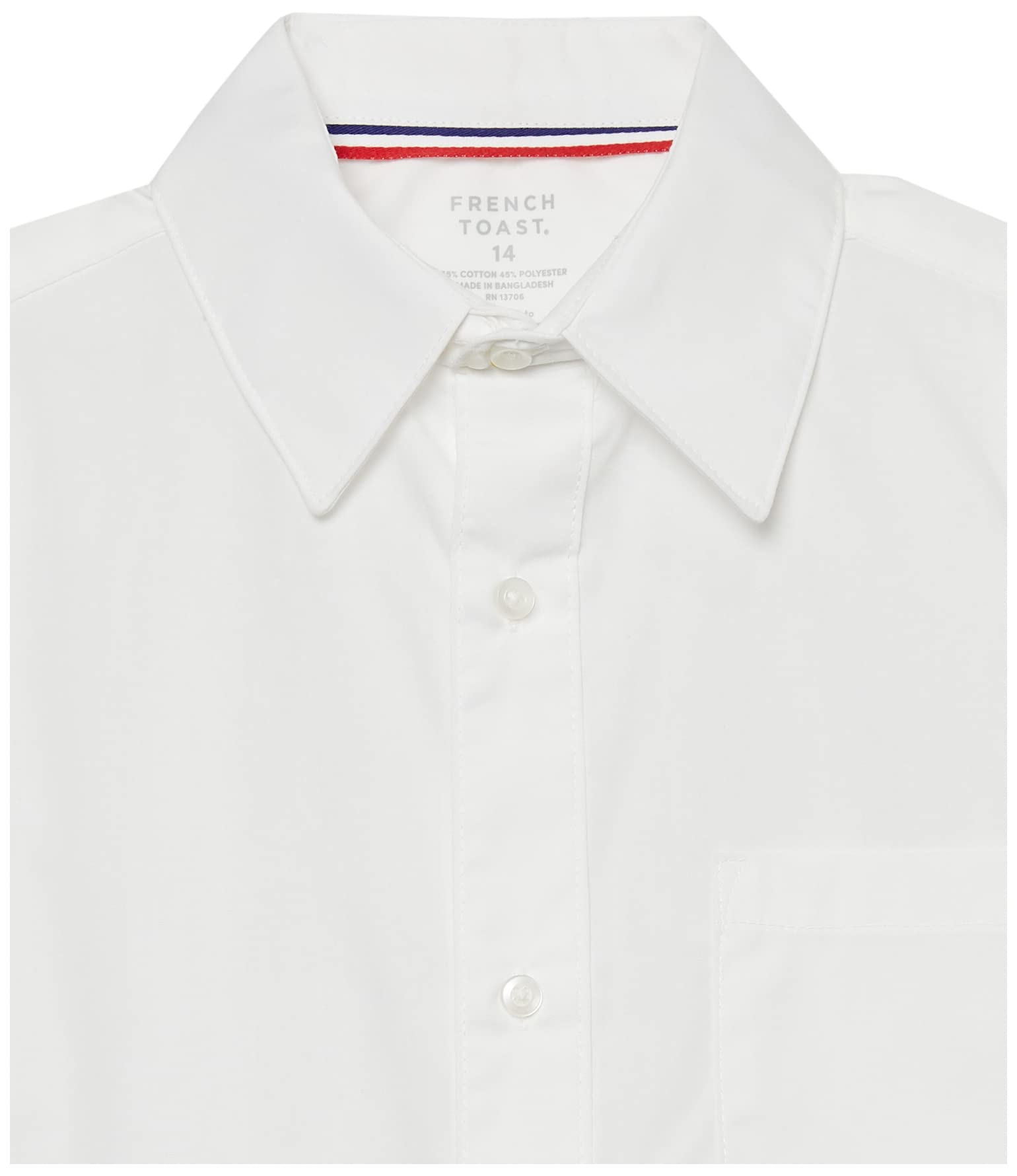 French Toast Little Boys' Toddler Short Sleeve Button Down Shirt - White (Sizes 2T-4T) - Perfect for Summer, Church, and Special Occasions