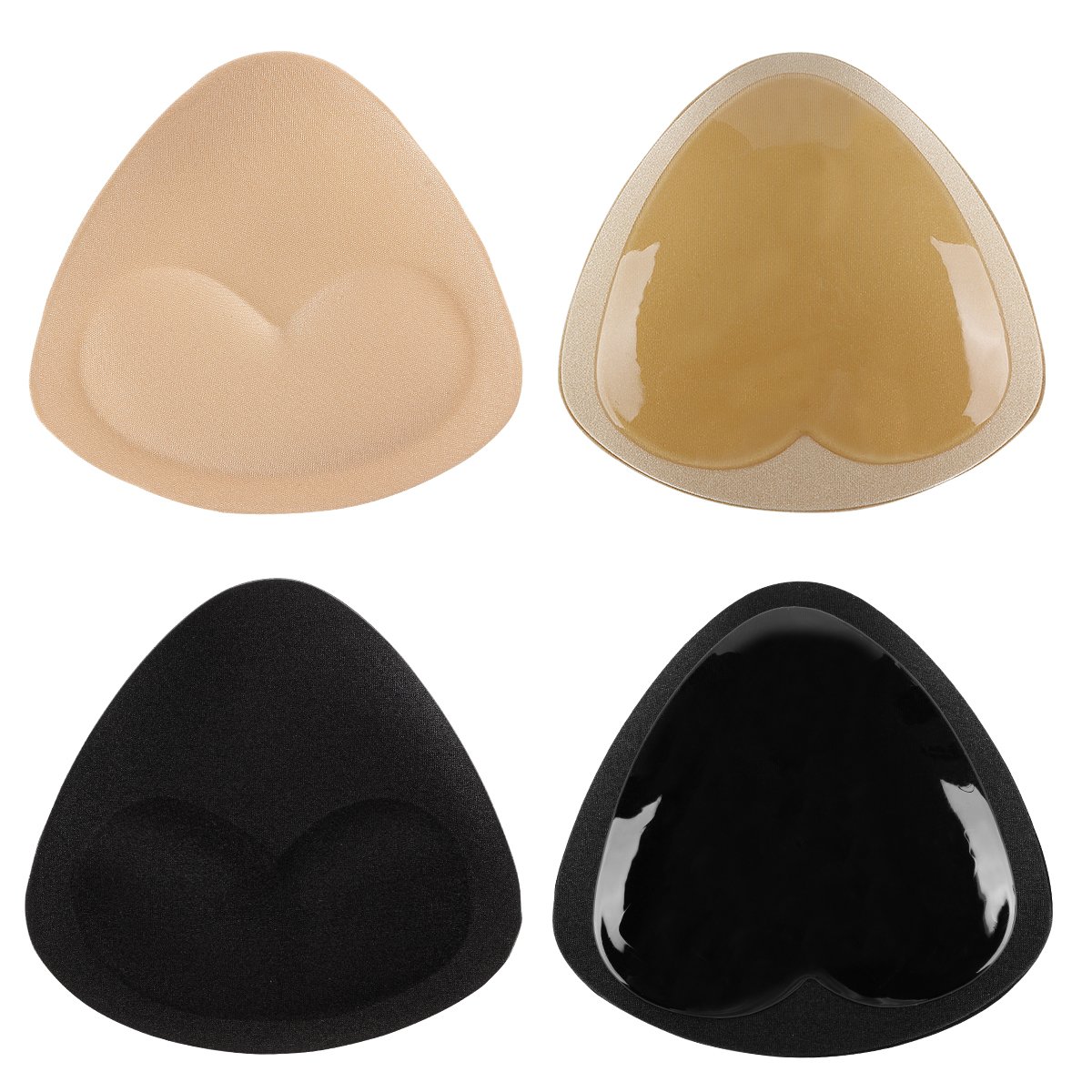 SERMICLE Self-Adhesive Bra Pads - Removable Silicone Triangle Push Up Inserts for Women | Comfortable & Reusable Breast Enhancers | Perfect for Dresses, Swimwear & Special Occasions