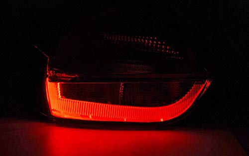 Ford Focus 3 Hatchback 2015-2018 LED Rear Tail Lights VR-791 - Red Smoke Lens Complete Pair (Driver & Passenger Side) - Direct Fit Replacement for Enhanced Visibility & Style