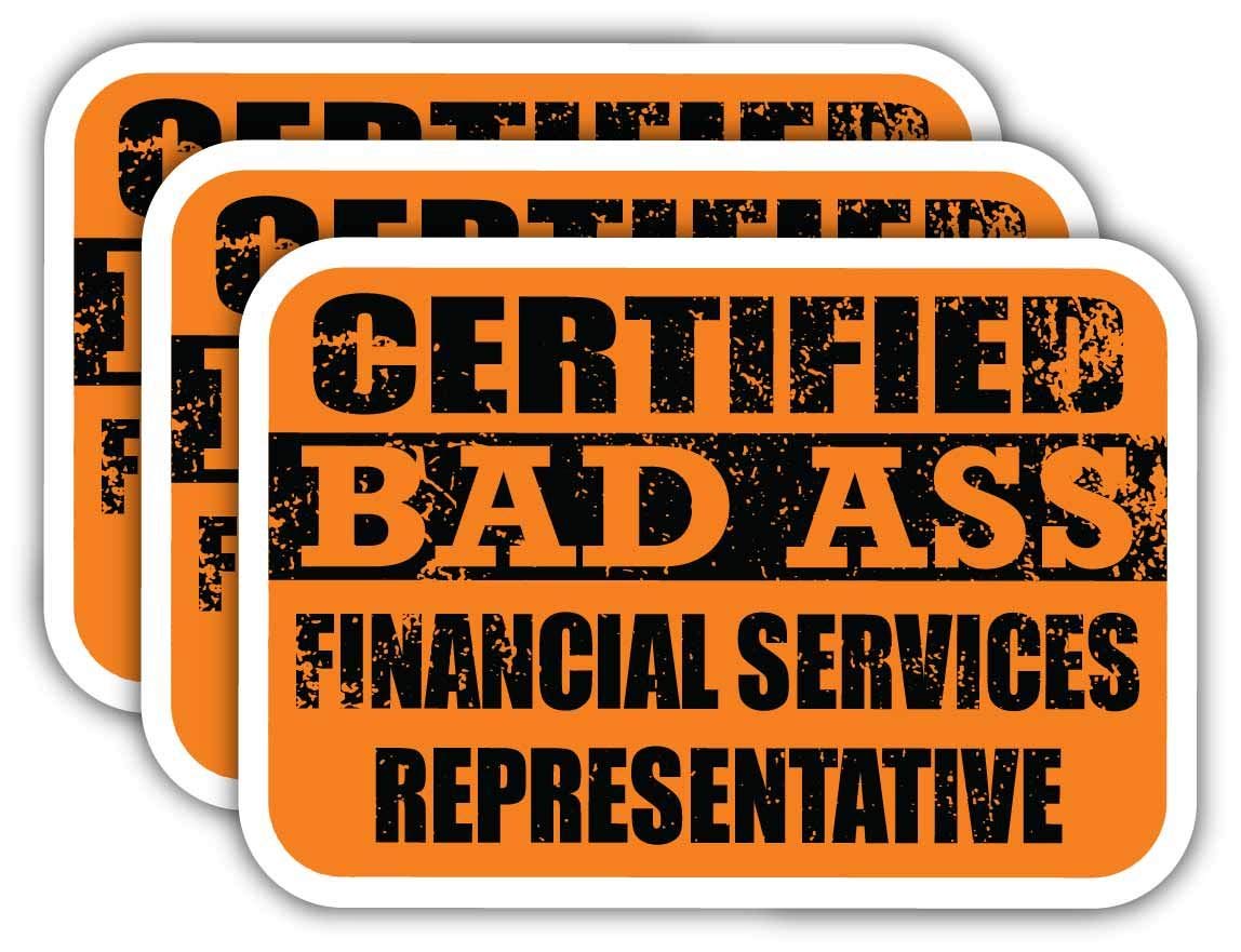 Certified Financial Services Stickers - Funny Job Decals for Laptops & Cars