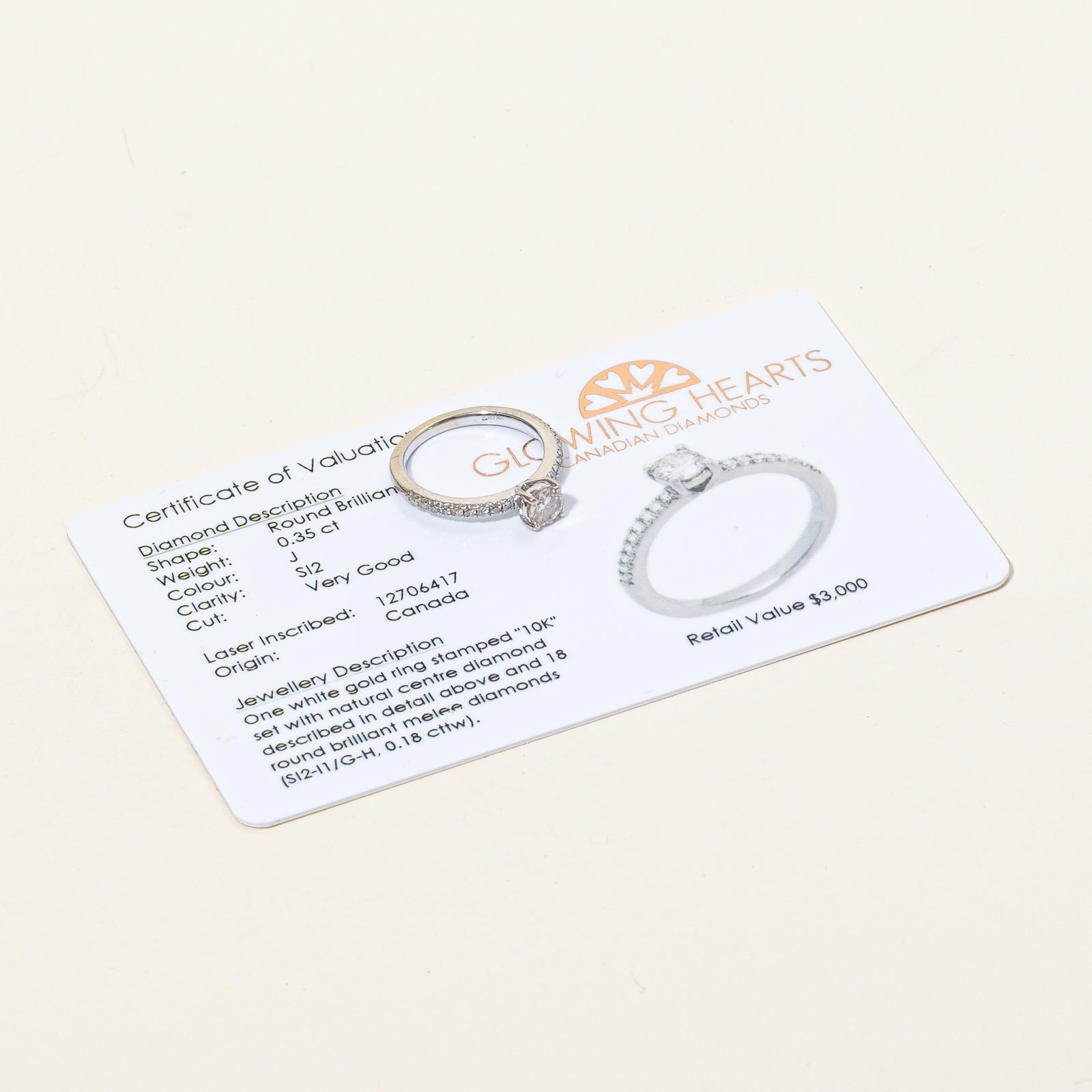 0.53ctw Canadian Diamond Engagement Ring - Size 3.5 | Elegant Wedding Band for Proposals, Anniversaries & Special Occasions