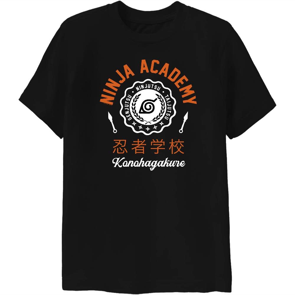 Naruto Shippuden Anime Ninja Academy Youth T-Shirt - Officially Licensed Anime Merchandise for Cosplay, Gift & Casual Wear